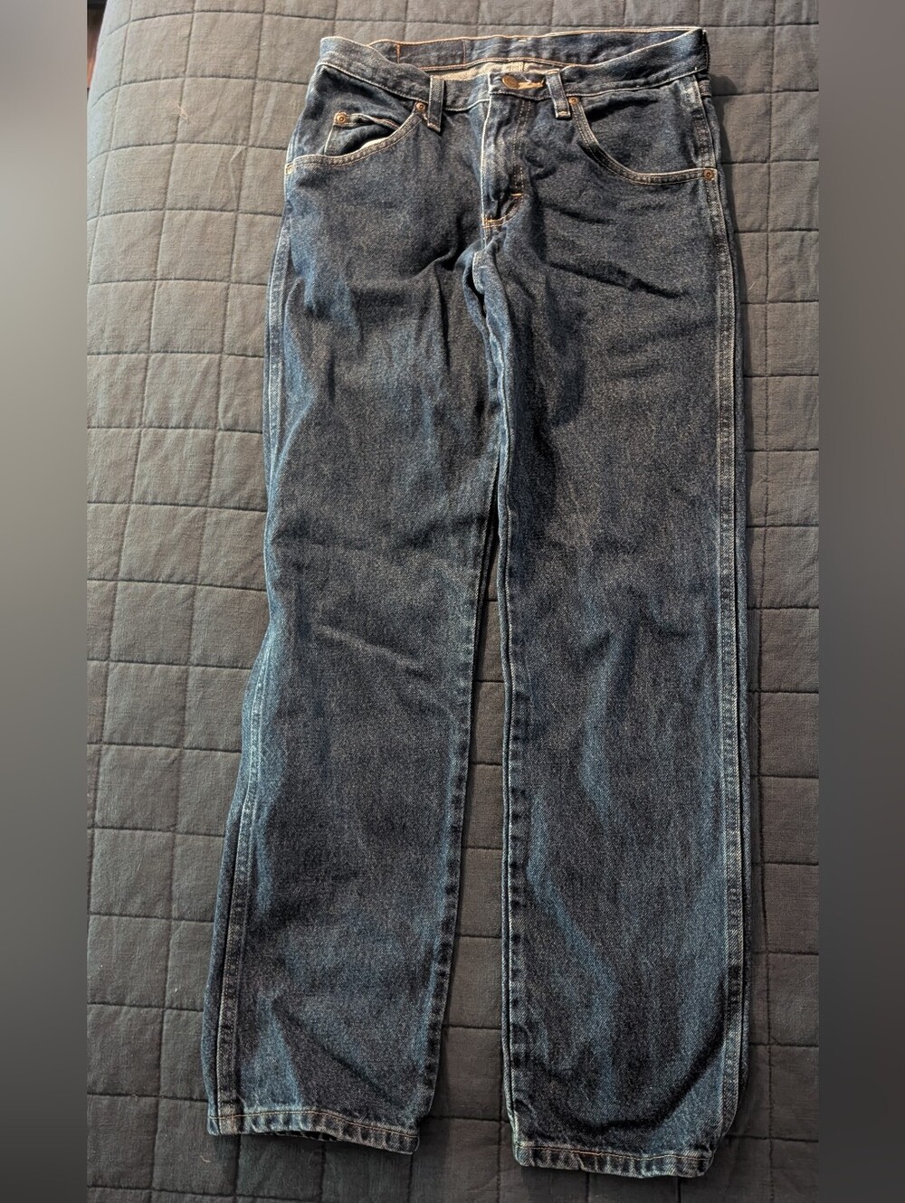 Wrangler Men's Straight-Leg Dark Blue Jeans